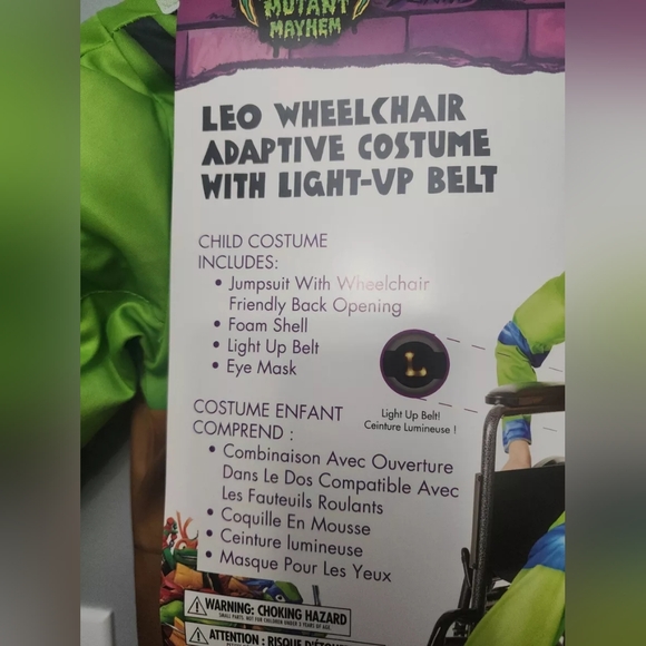 Wheelchair Ninja Turtle Costume New 7/8 - Picture 5 of 5
